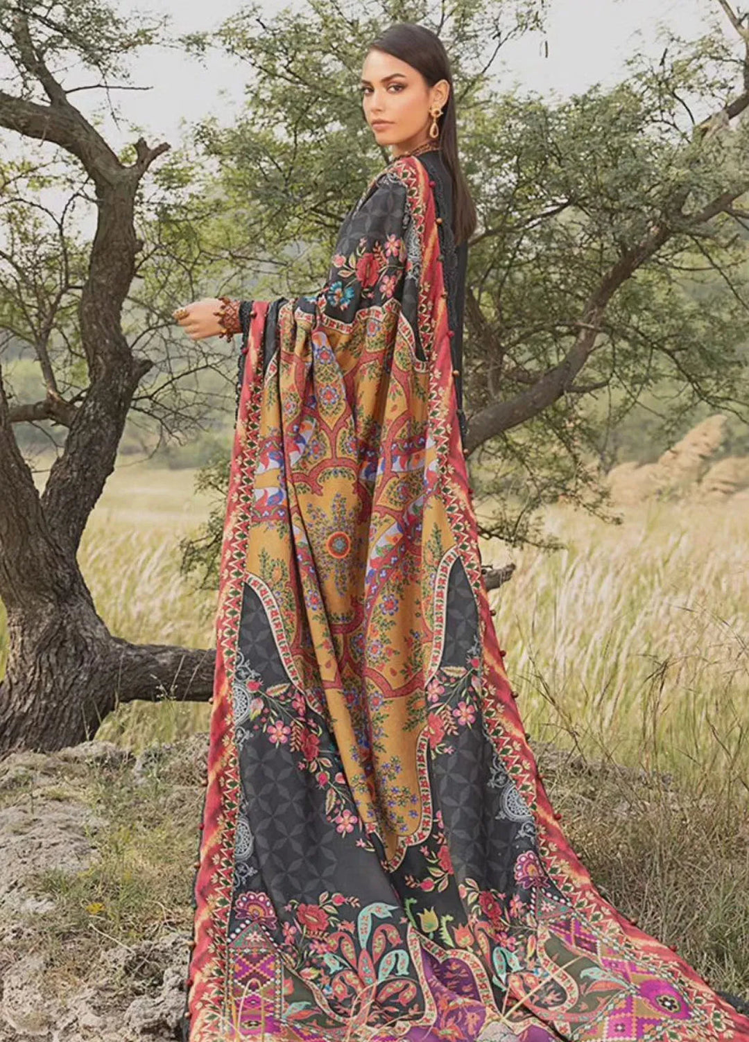 M Prints by Maria B Embroidered Suits Unstitched 3 Piece MB24MP 2B - Winter Collection