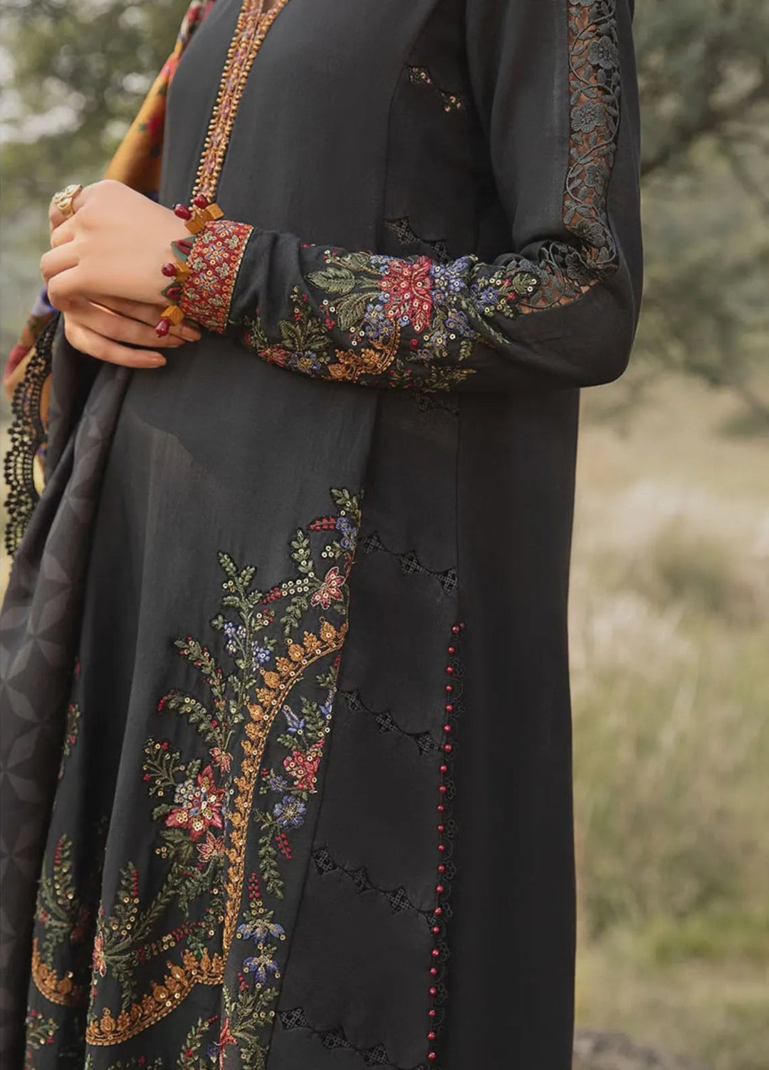 M Prints by Maria B Embroidered Suits Unstitched 3 Piece MB24MP 2B - Winter Collection