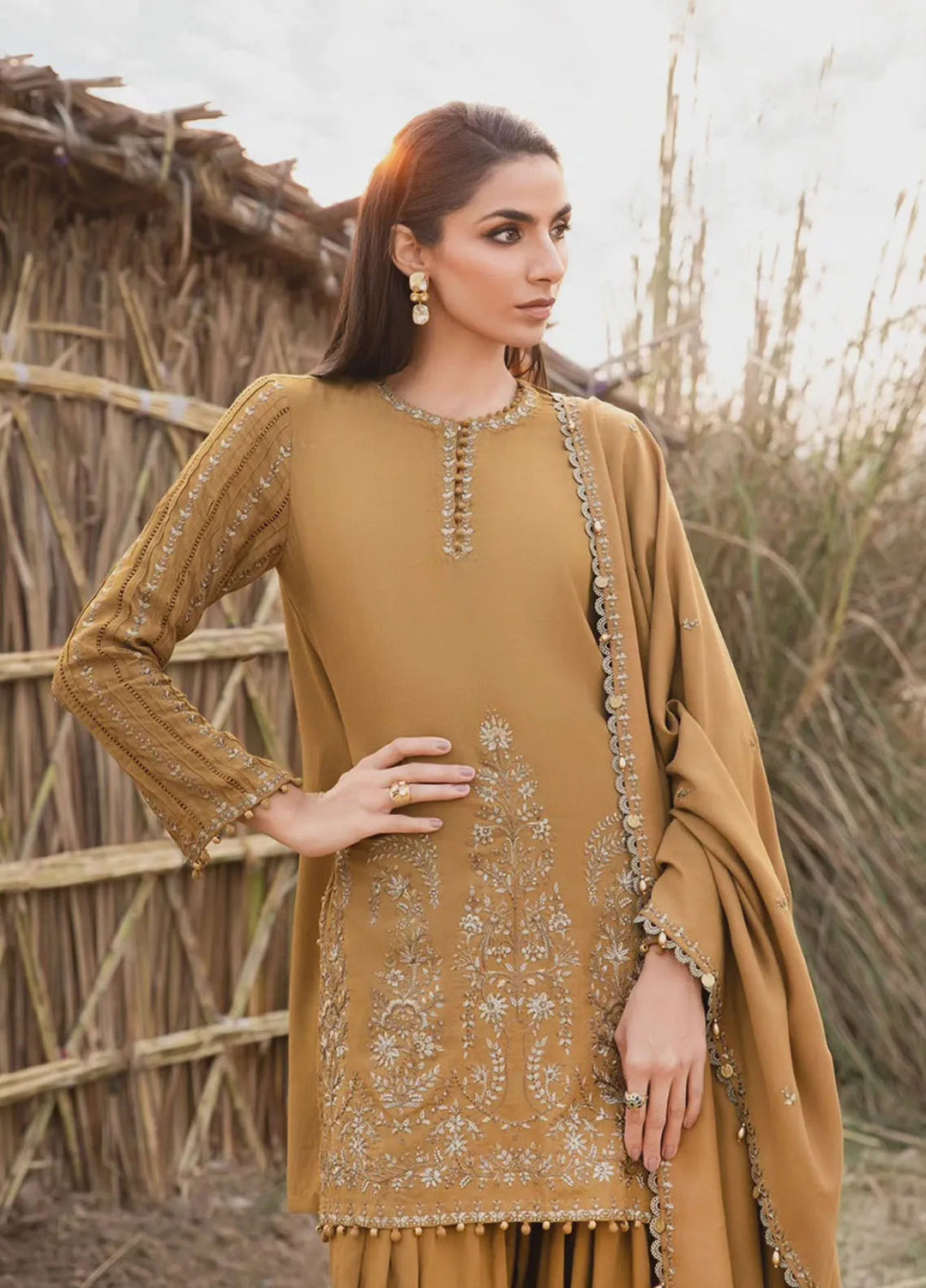 M Prints by Maria B Embroidered Suits Unstitched 3 Piece MB24MP 3A - Winter Collection