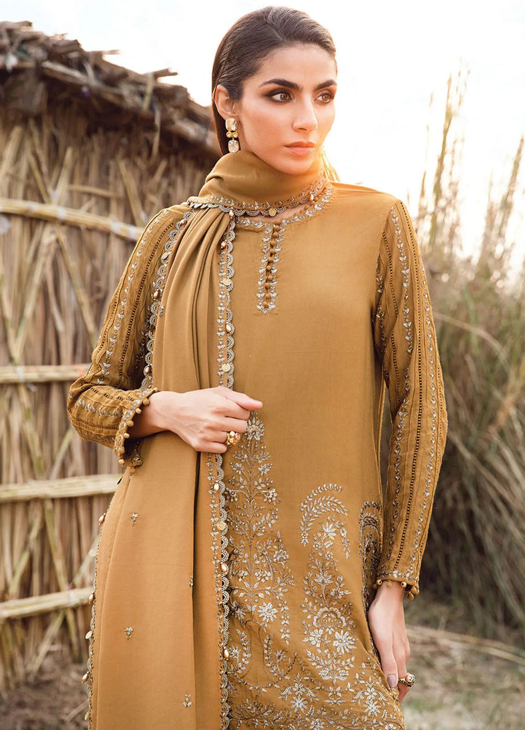 M Prints by Maria B Embroidered Suits Unstitched 3 Piece MB24MP 3A - Winter Collection