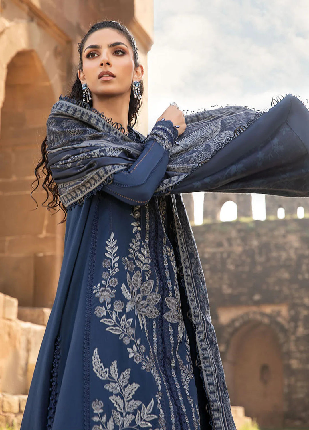 M Prints by Maria B Embroidered Suits Unstitched 3 Piece MB24MP 4B - Winter Collection