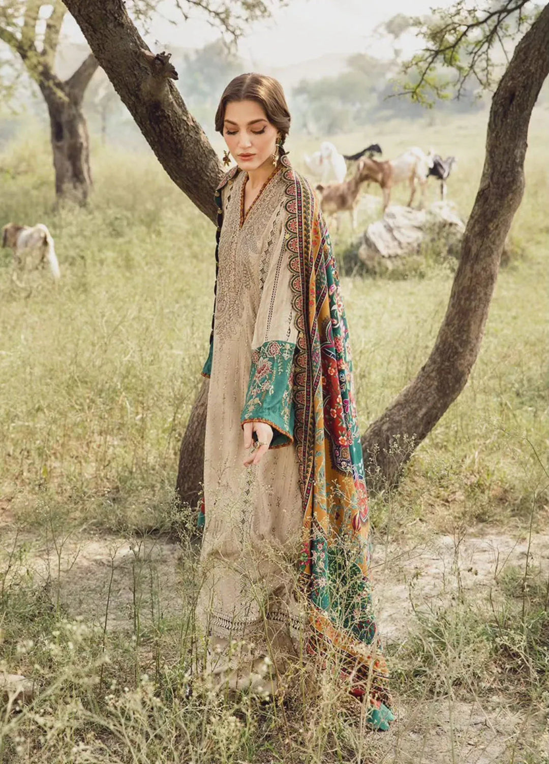 M Prints by Maria B Embroidered Suits Unstitched 3 Piece MB24MP 7A - Winter Collection