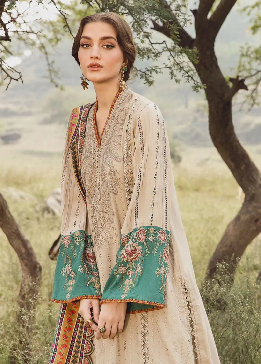 M Prints by Maria B Embroidered Suits Unstitched 3 Piece MB24MP 7A - Winter Collection