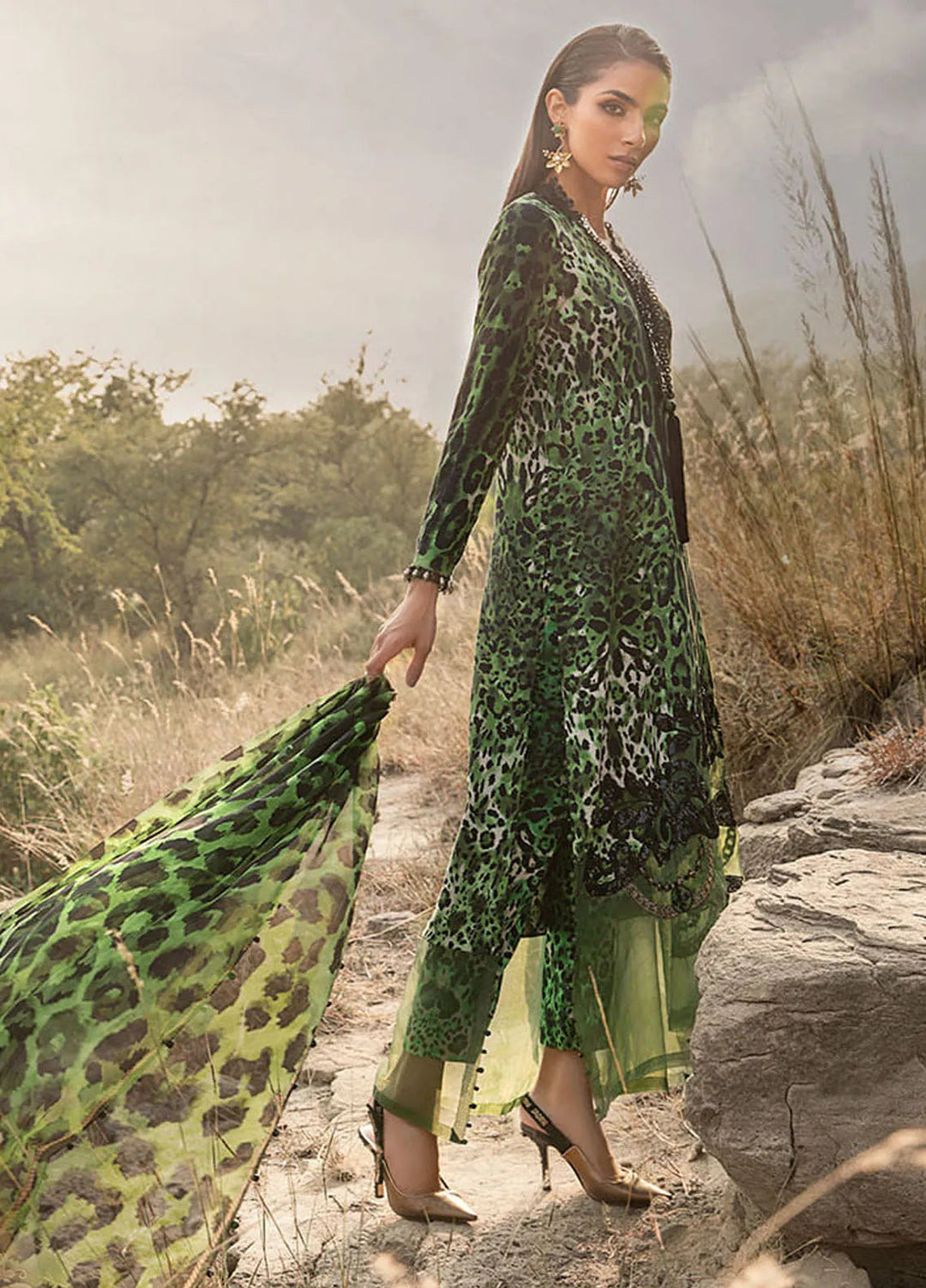 M Prints by Maria B Embroidered Suits Unstitched 3 Piece MB24MP 9A - Winter Collection