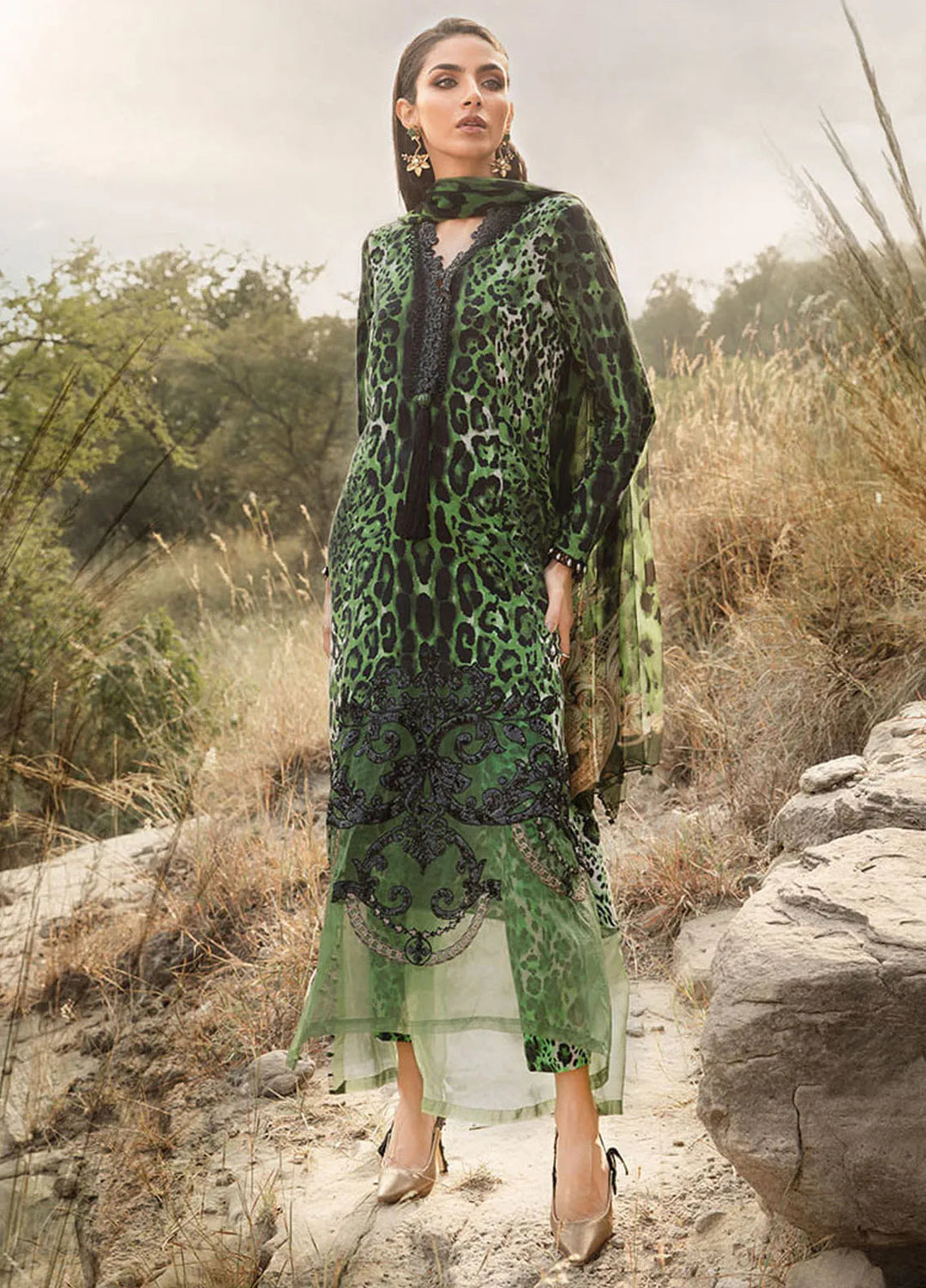 M Prints by Maria B Embroidered Suits Unstitched 3 Piece MB24MP 9A - Winter Collection