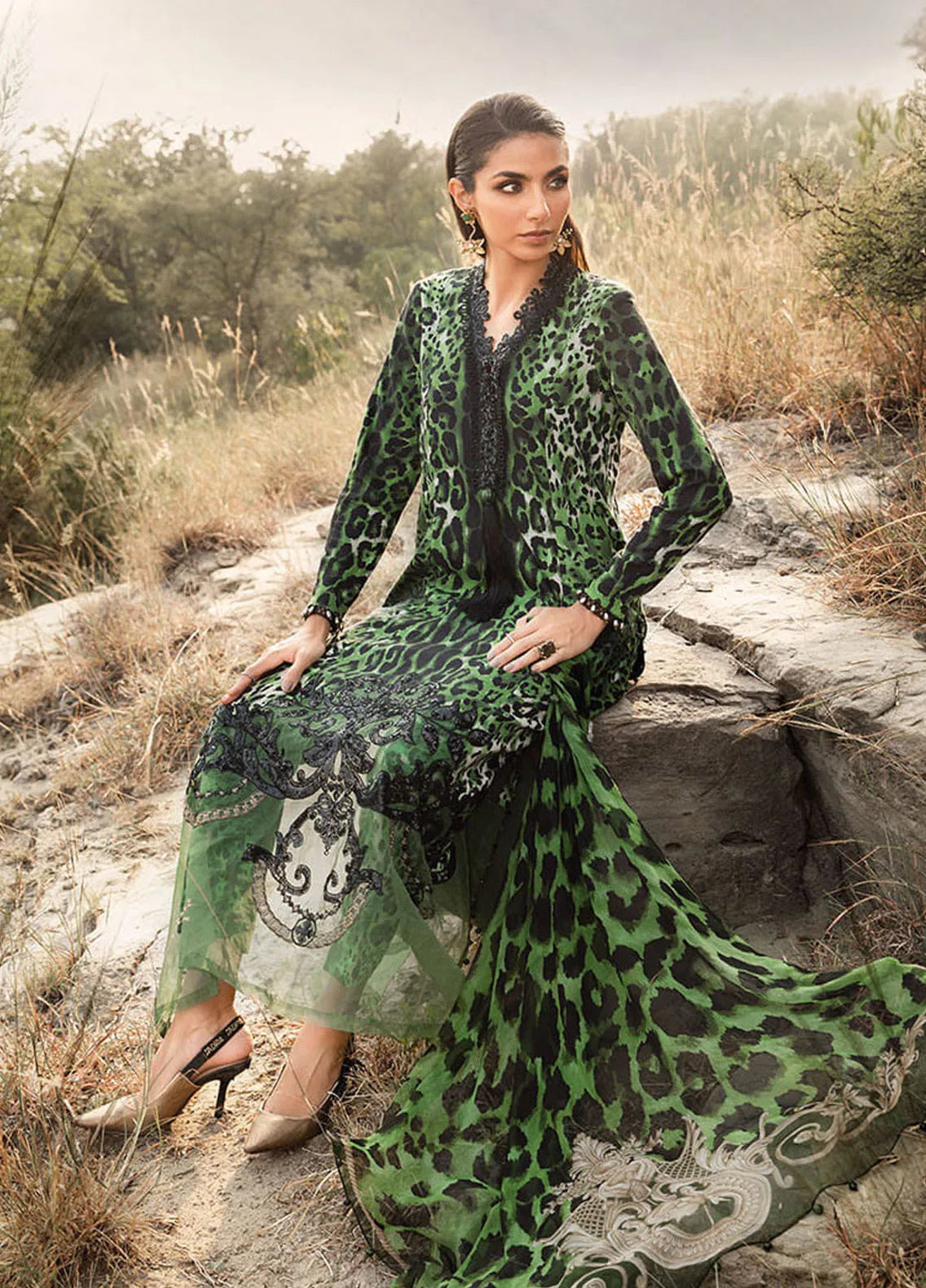 M Prints by Maria B Embroidered Suits Unstitched 3 Piece MB24MP 9A - Winter Collection