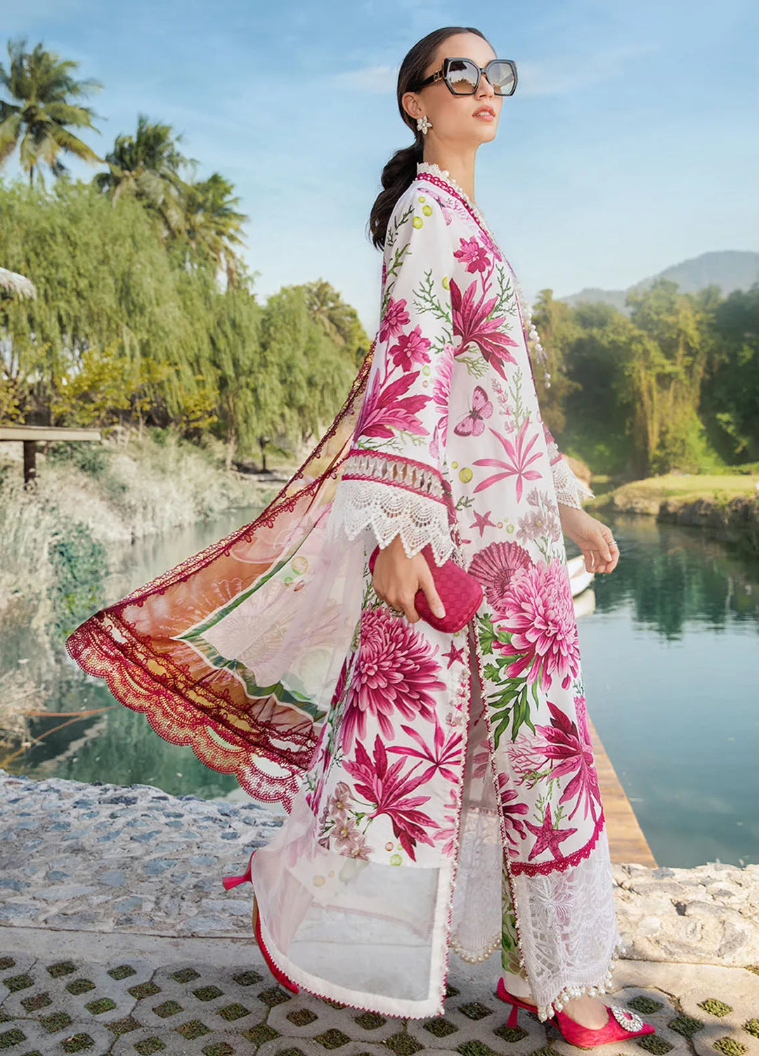 M Prints by Maria B Embroidered Suits Unstitched 3 Piece MB25MP 10A - Summer Collection