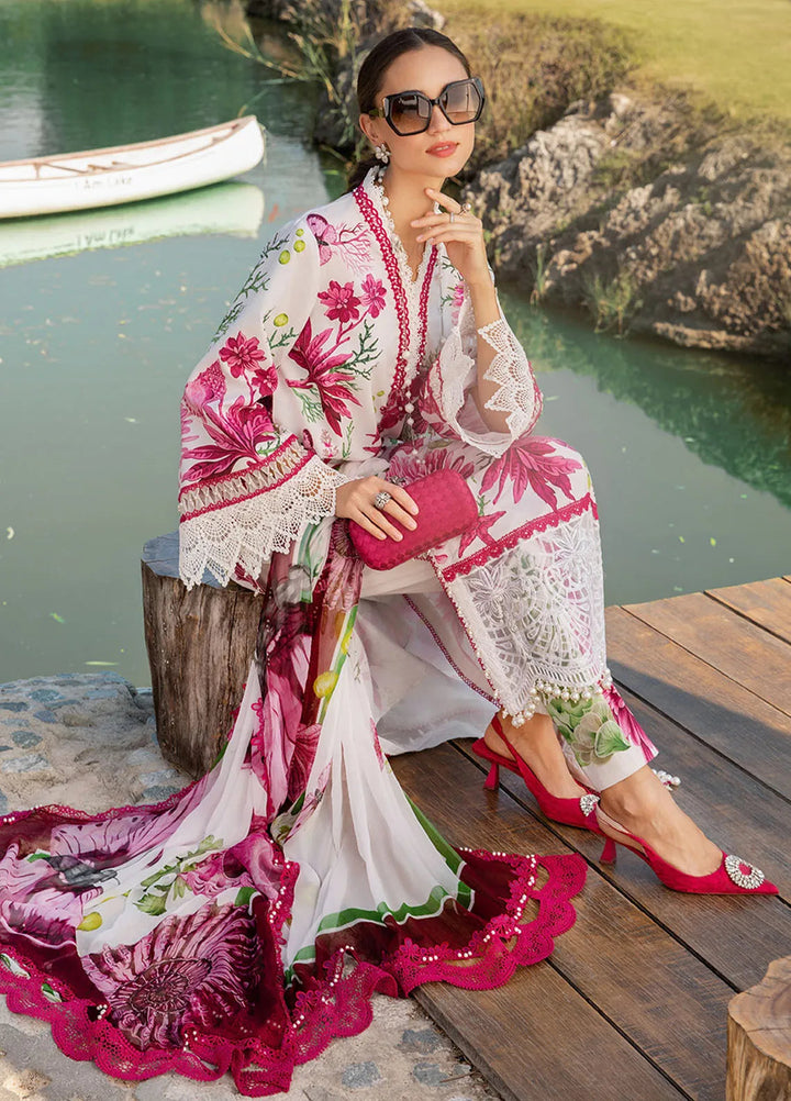 M Prints by Maria B Embroidered Suits Unstitched 3 Piece MB25MP 10A - Summer Collection