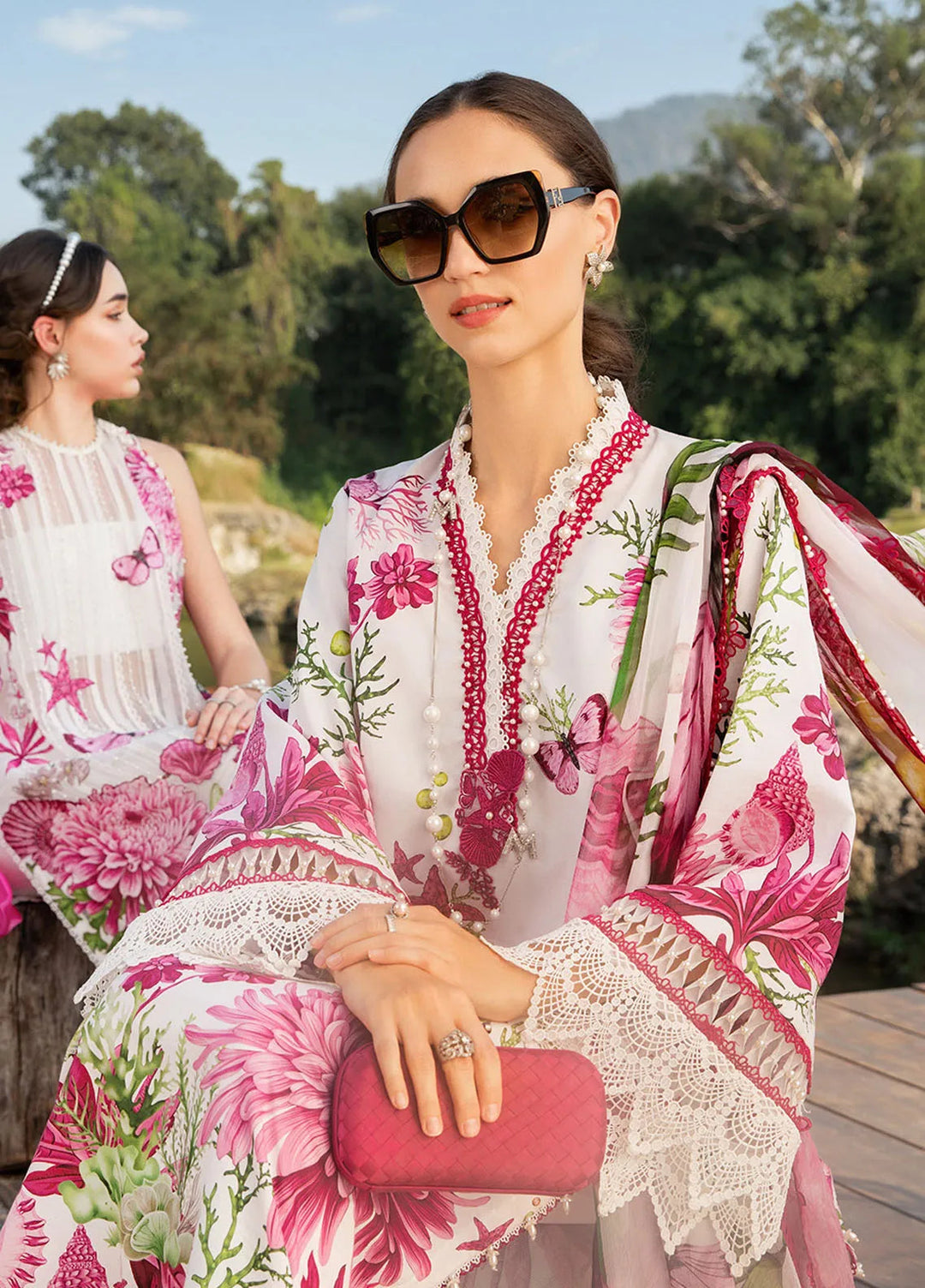 M Prints by Maria B Embroidered Suits Unstitched 3 Piece MB25MP 10A - Summer Collection