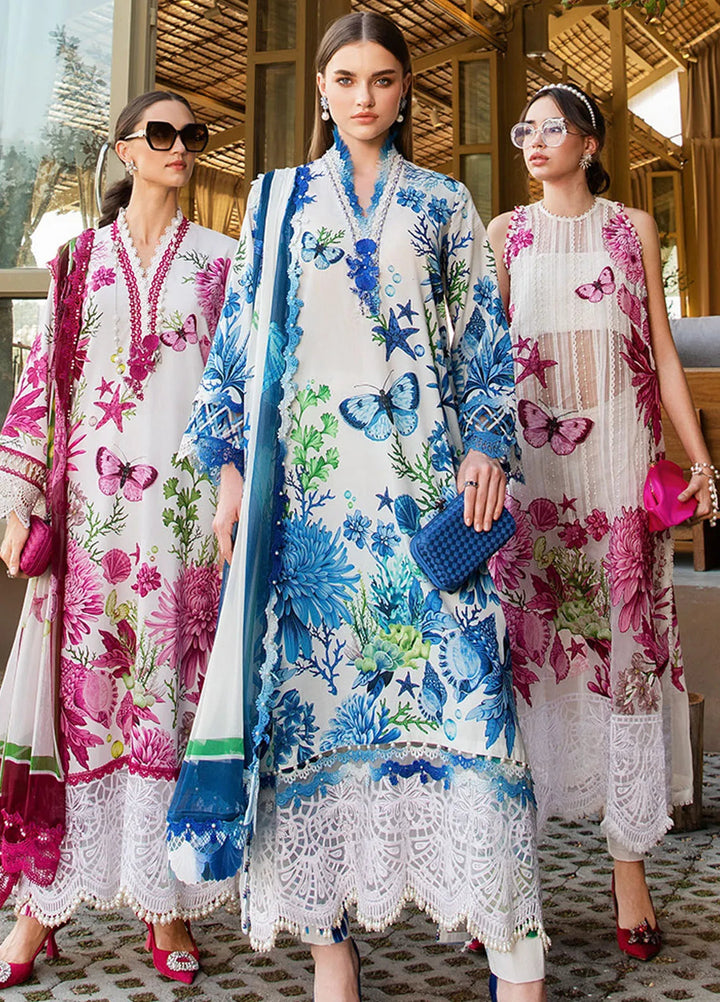 M Prints by Maria B Embroidered Suits Unstitched 3 Piece MB25MP 10B - Summer Collection