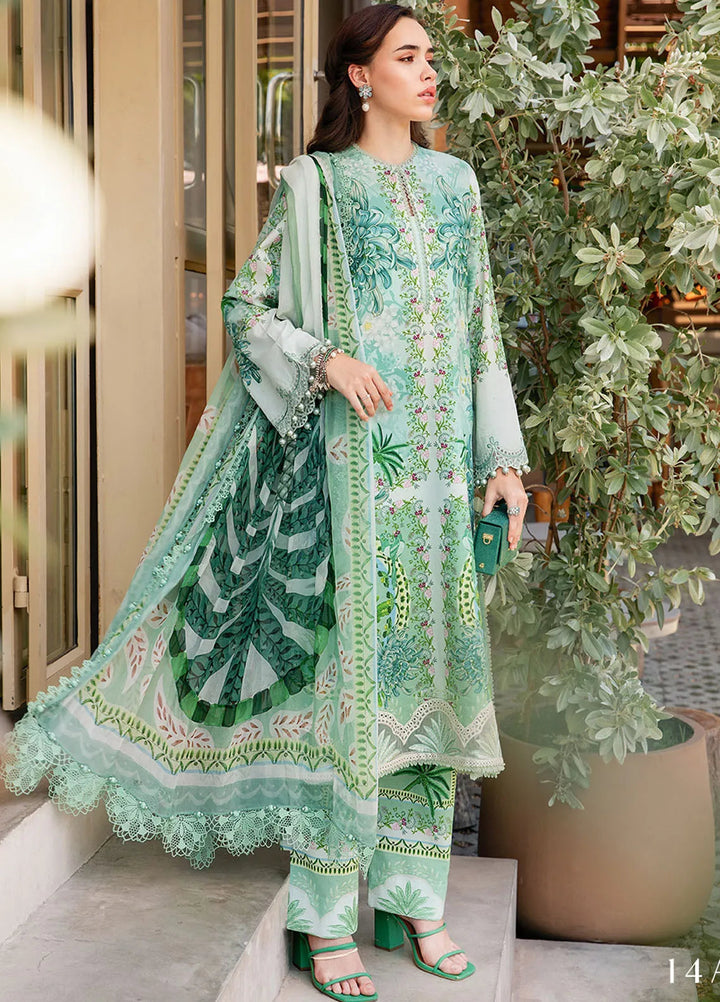 Minor Defect - M Prints by Maria B Embroidered Suits Unstitched 3 Piece MB25MP 14A - Summer Collection