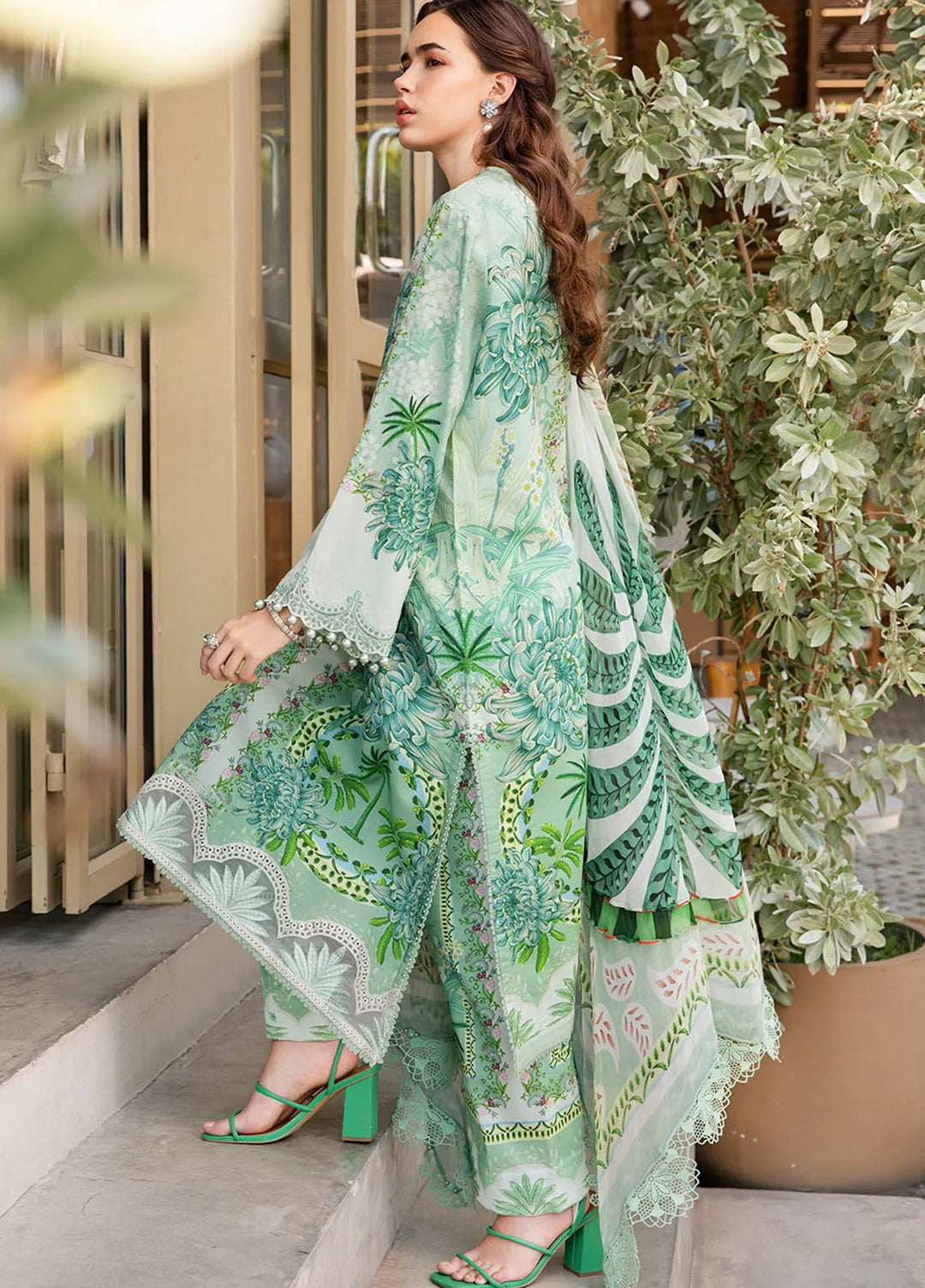 Minor Defect - M Prints by Maria B Embroidered Suits Unstitched 3 Piece MB25MP 14A - Summer Collection