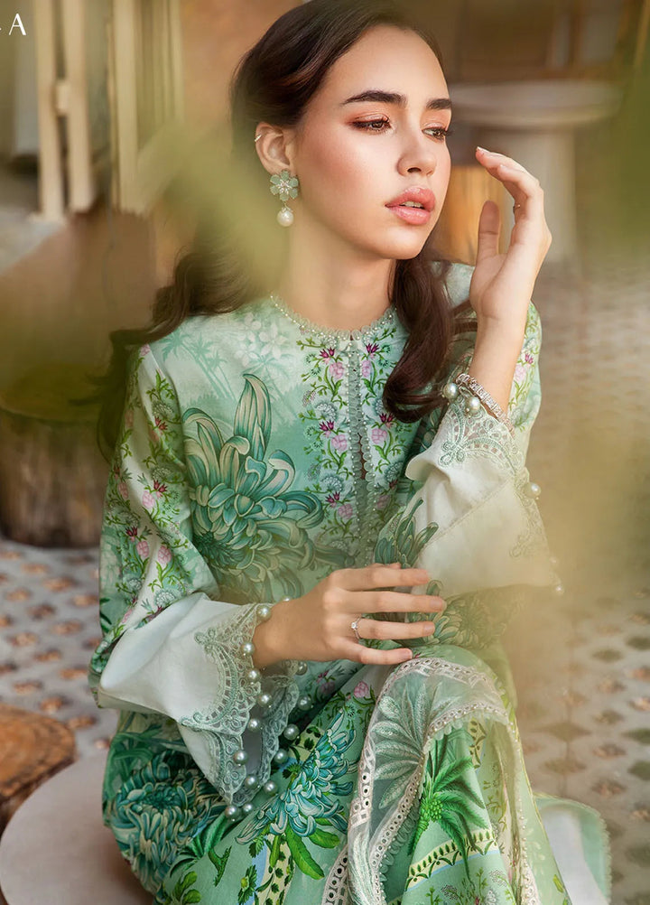 Minor Defect - M Prints by Maria B Embroidered Suits Unstitched 3 Piece MB25MP 14A - Summer Collection