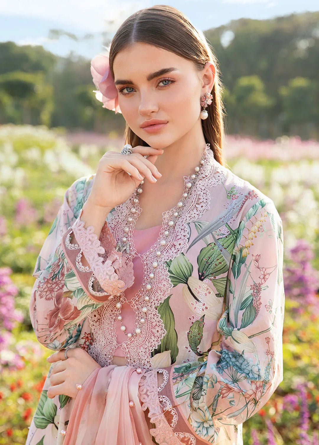 M Prints by Maria B Embroidered Suits Unstitched 3 Piece MB25MP 2A - Summer Collection
