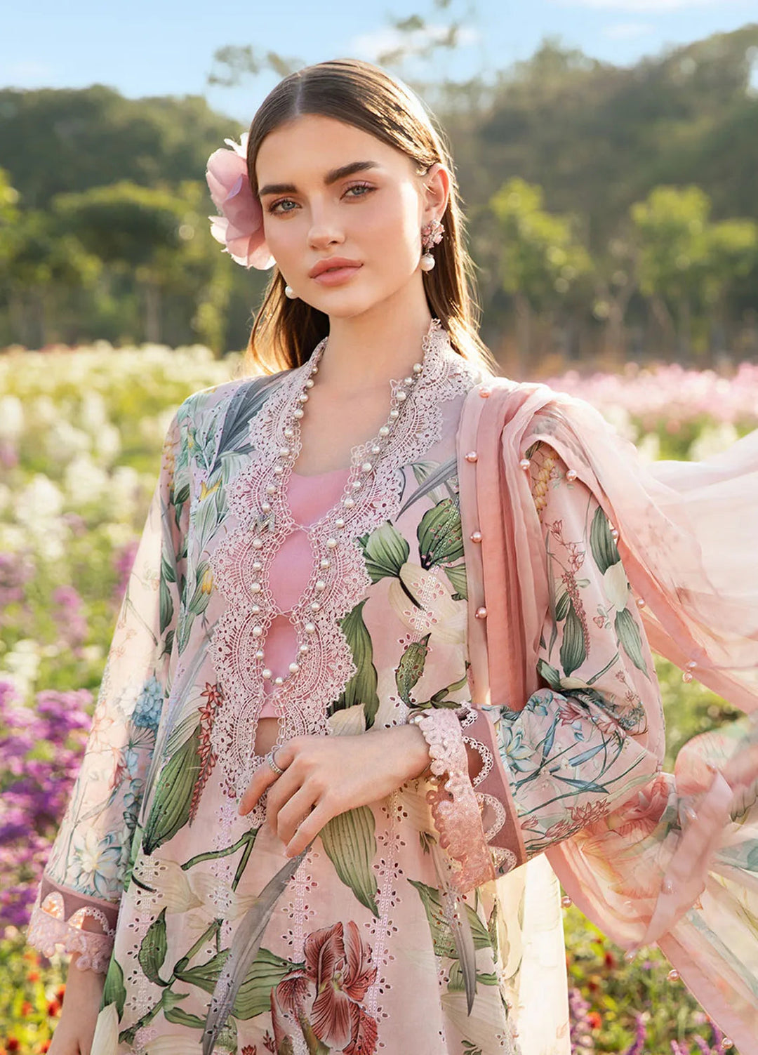 M Prints by Maria B Embroidered Suits Unstitched 3 Piece MB25MP 2A - Summer Collection