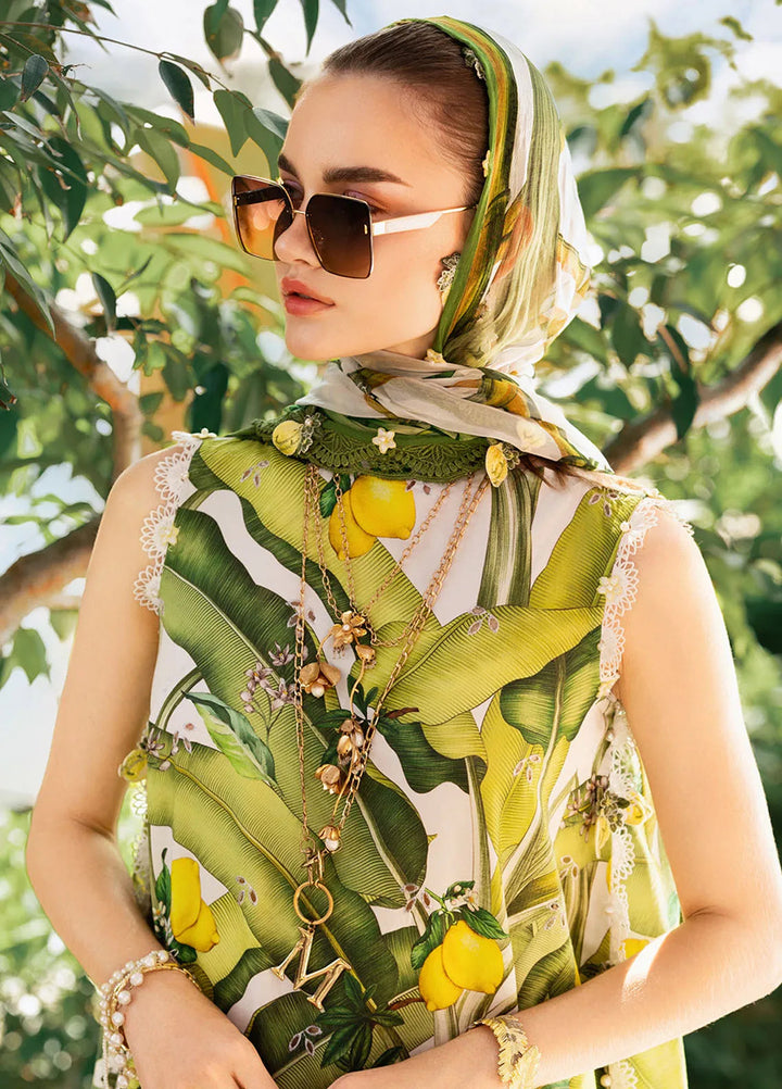 Minor Defects - M Prints by Maria B Embroidered Suits Unstitched 3 Piece MB25MP 3A - Summer Collection
