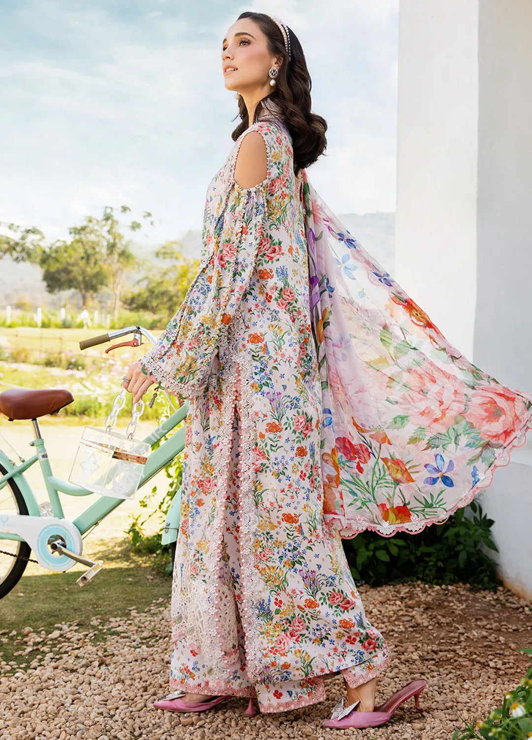 M Prints by Maria B Embroidered Suits Unstitched 3 Piece MB25MP 7A - Summer Collection