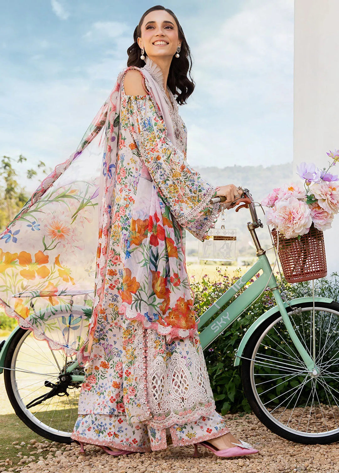 M Prints by Maria B Embroidered Suits Unstitched 3 Piece MB25MP 7A - Summer Collection