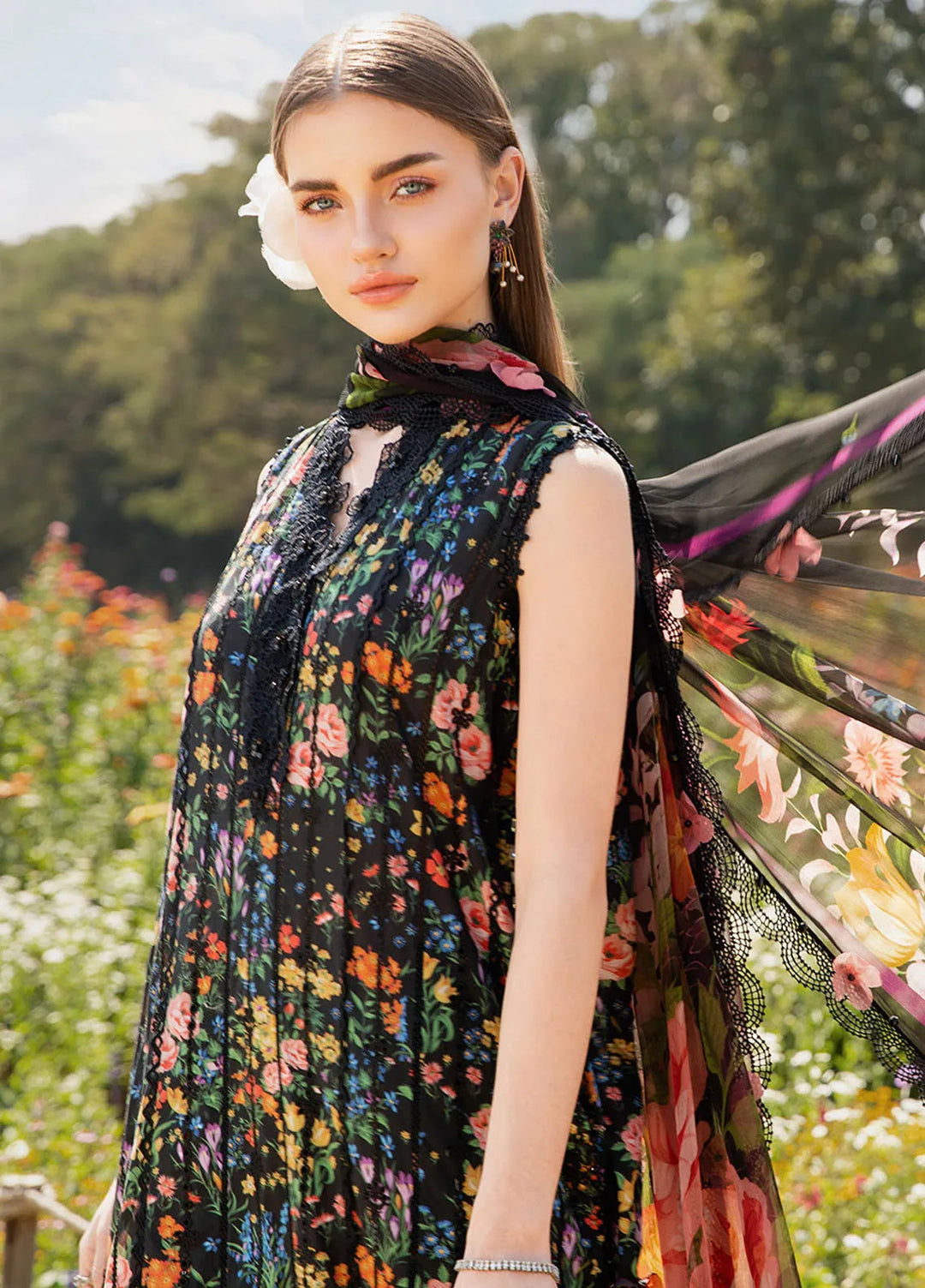 M Prints by Maria B Embroidered Suits Unstitched 3 Piece MB25MP 7B - Summer Collection