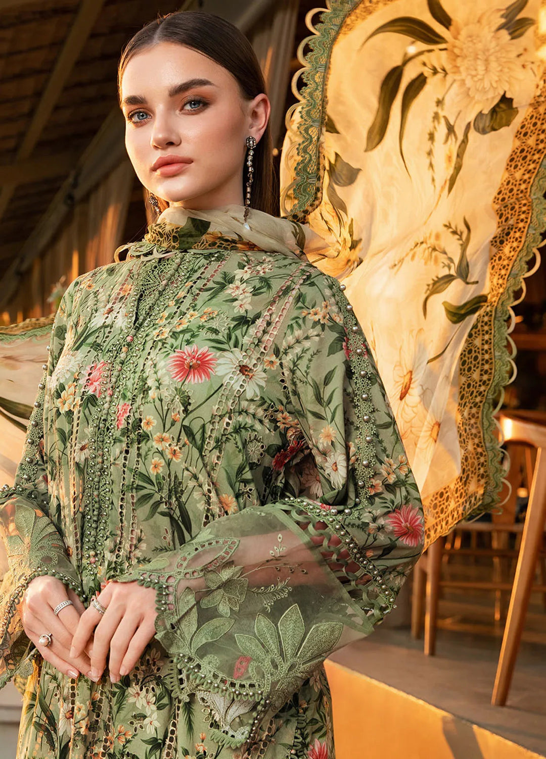 M Prints by Maria B Embroidered Suits Unstitched 3 Piece MB25MP 8B - Summer Collection