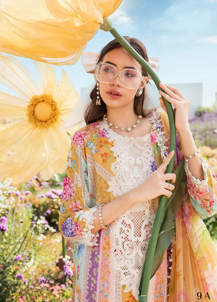 M Prints by Maria B Embroidered Suits Unstitched 3 Piece MB25MP 9A - Summer Collection
