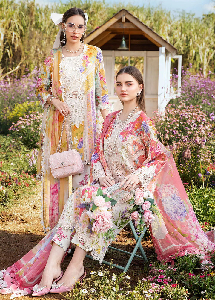 M Prints by Maria B Embroidered Suits Unstitched 3 Piece MB25MP 9B - Summer Collection