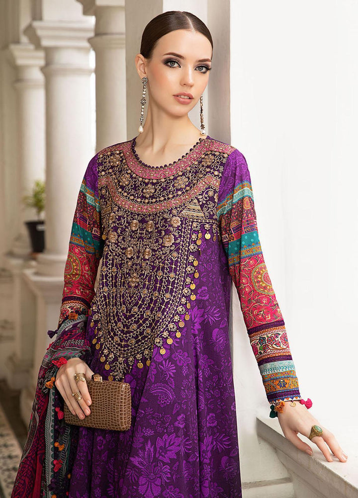 M Prints By Maria B Embroidered Cambric Suits Unstitched 3 Piece MB23MPFE 1A - Winter Collection