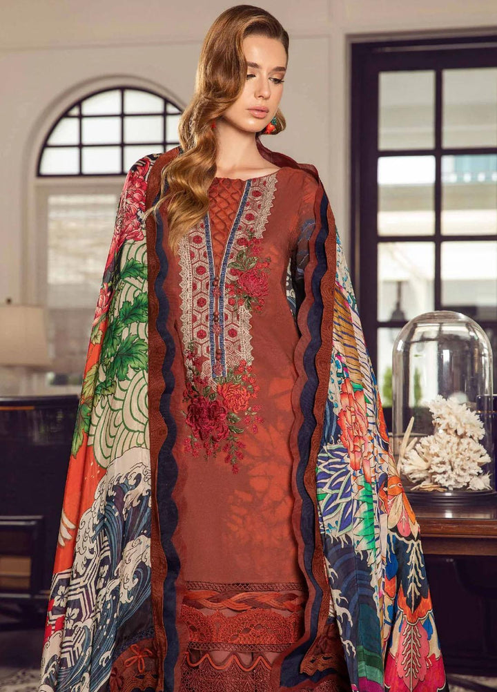 M Prints By Maria B Embroidered Cambric Suits Unstitched 3 Piece MB23MPFE 2A - Winter Collection