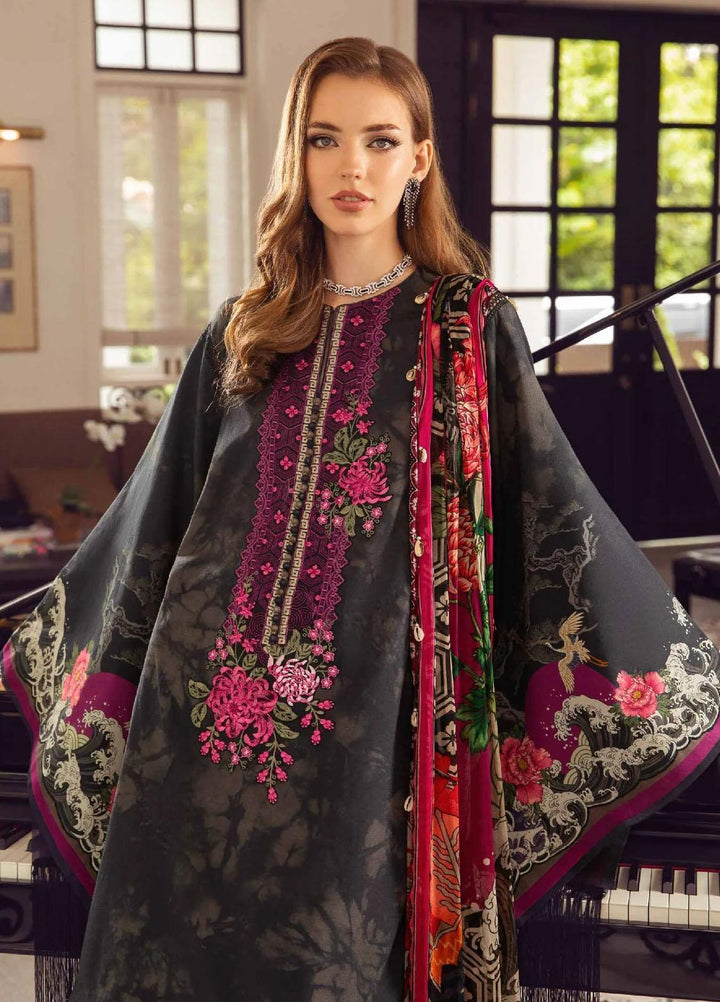 M Prints By Maria B Embroidered Cambric Suits Unstitched 3 Piece MB23MPFE 2B - Winter Collection
