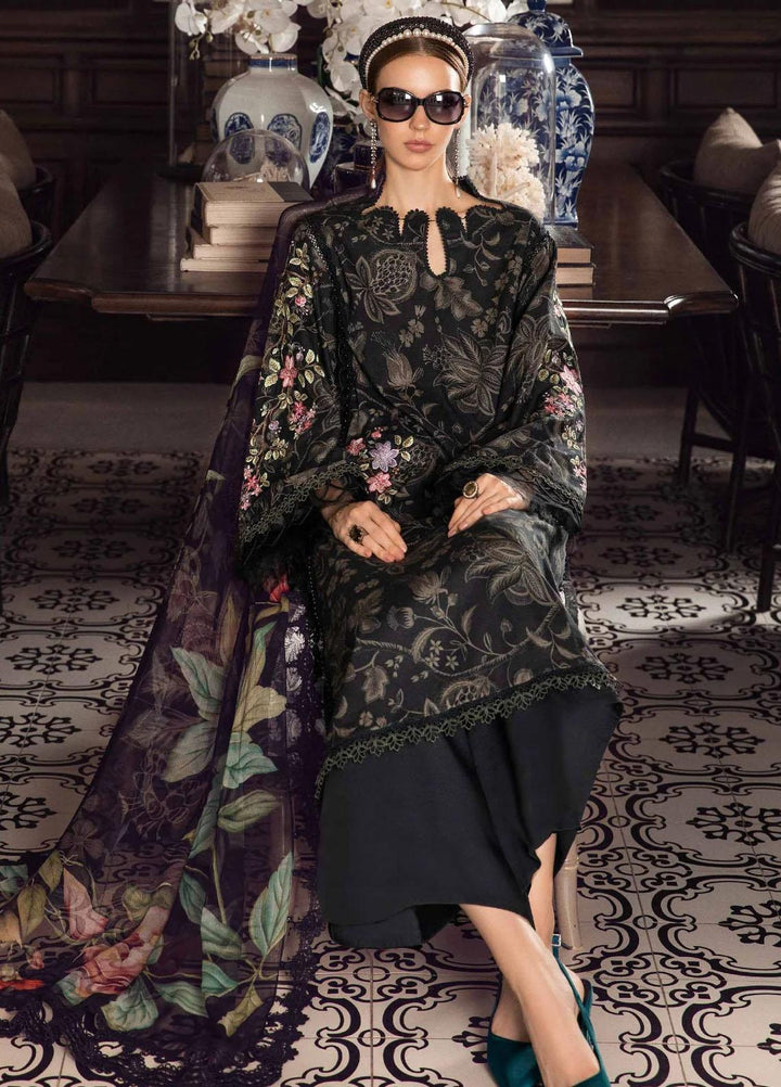 M Prints By Maria B Embroidered Cambric Suits Unstitched 3 Piece MB23MPFE 3B - Winter Collection