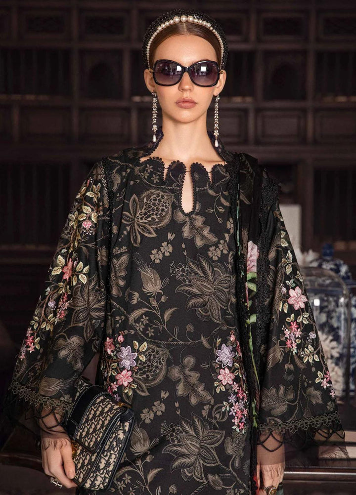 M Prints By Maria B Embroidered Cambric Suits Unstitched 3 Piece MB23MPFE 3B - Winter Collection