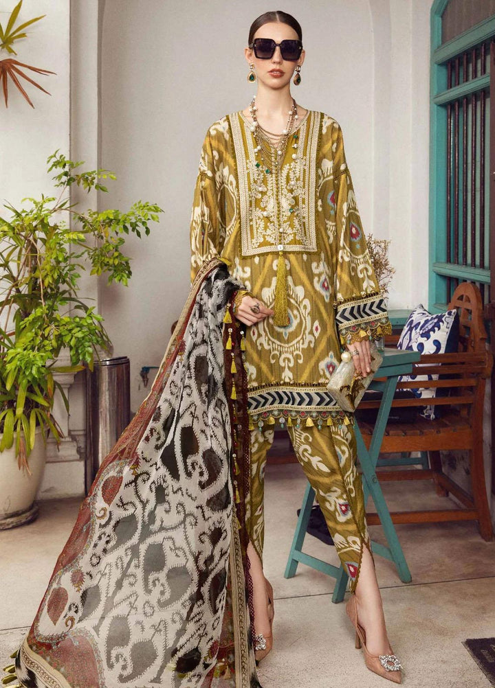 M Prints By Maria B Embroidered Cambric Suits Unstitched 3 Piece MB23MPFE 4A - Winter Collection