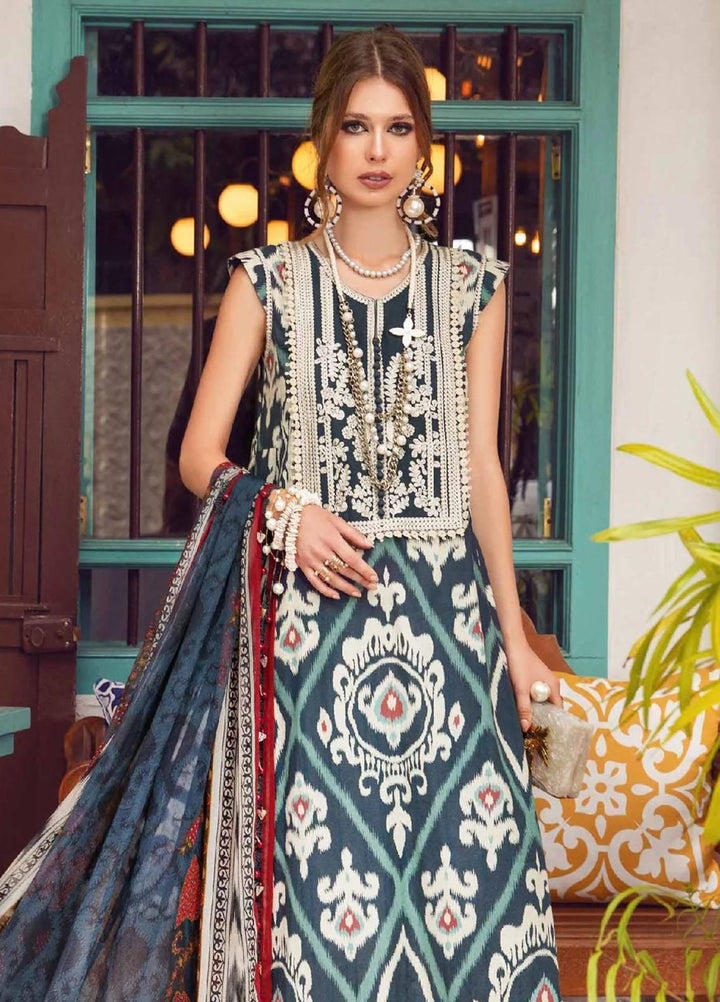 M Prints By Maria B Embroidered Cambric Suits Unstitched 3 Piece MB23MPFE 4B - Winter Collection