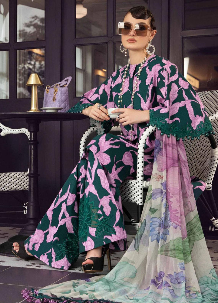 M Prints By Maria B Embroidered Cambric Suits Unstitched 3 Piece MB23MPFE 5B - Winter Collection