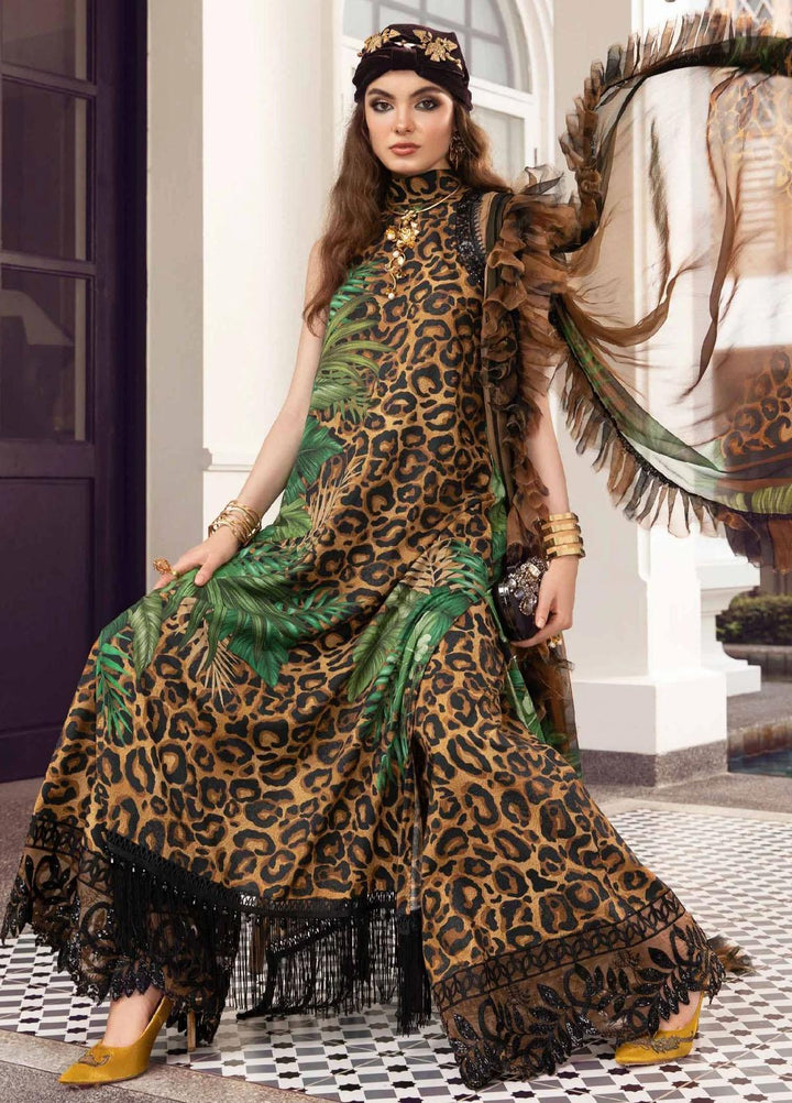 M Prints By Maria B Embroidered Linen Suits Unstitched 3 Piece MB23MPFE 7B - Winter Collection