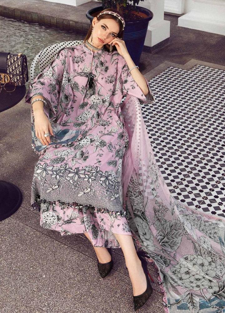 M Prints By Maria B Embroidered Cambric Suits Unstitched 3 Piece MB23MPFE 8A - Winter Collection