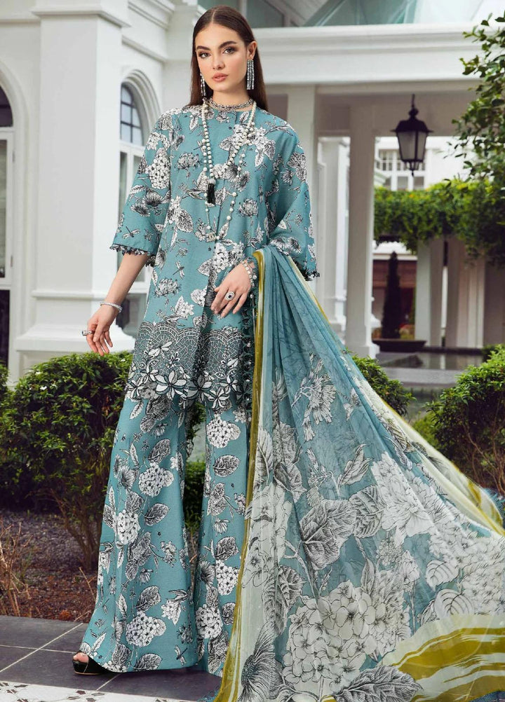 M Prints By Maria B Embroidered Cambric Suits Unstitched 3 Piece MB23MPFE 8B - Winter Collection