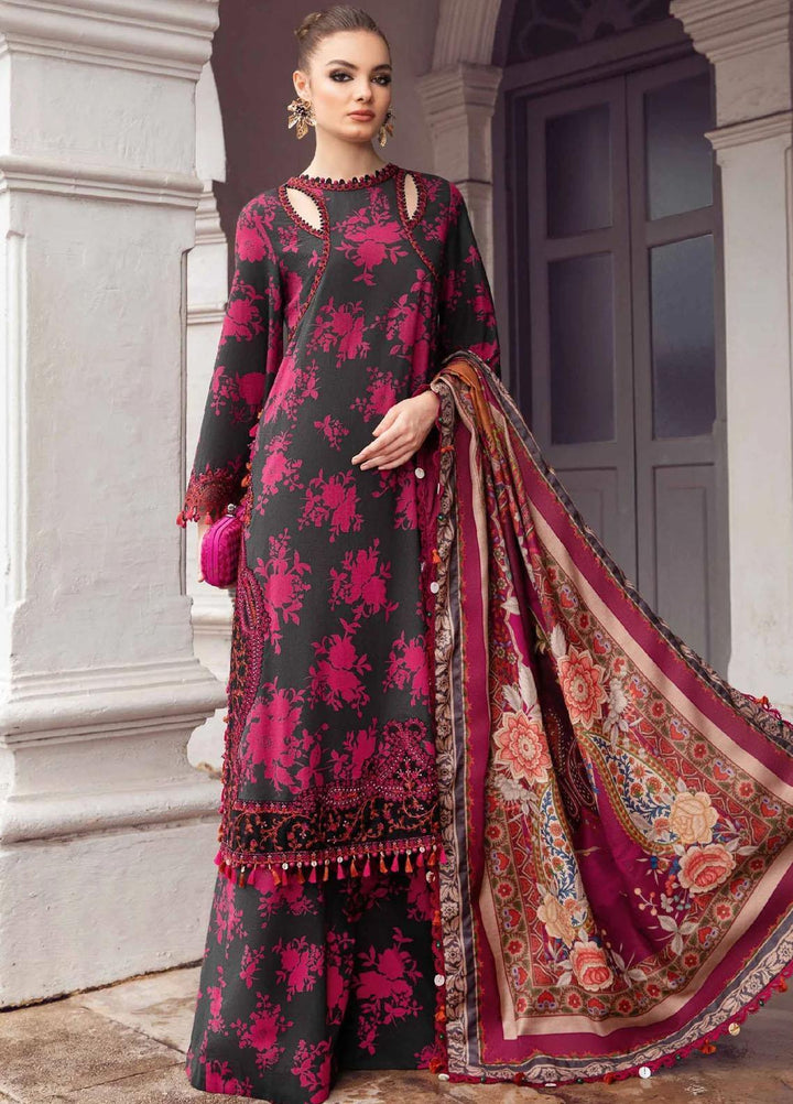 M Prints By Maria B Embroidered Linen Suits Unstitched 3 Piece MB23MPFE 9B - Winter Collection