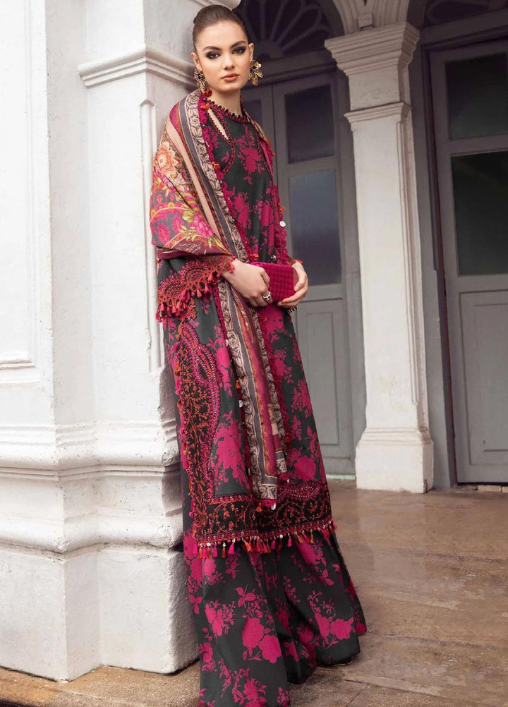 M Prints By Maria B Embroidered Linen Suits Unstitched 3 Piece MB23MPFE 9B - Winter Collection