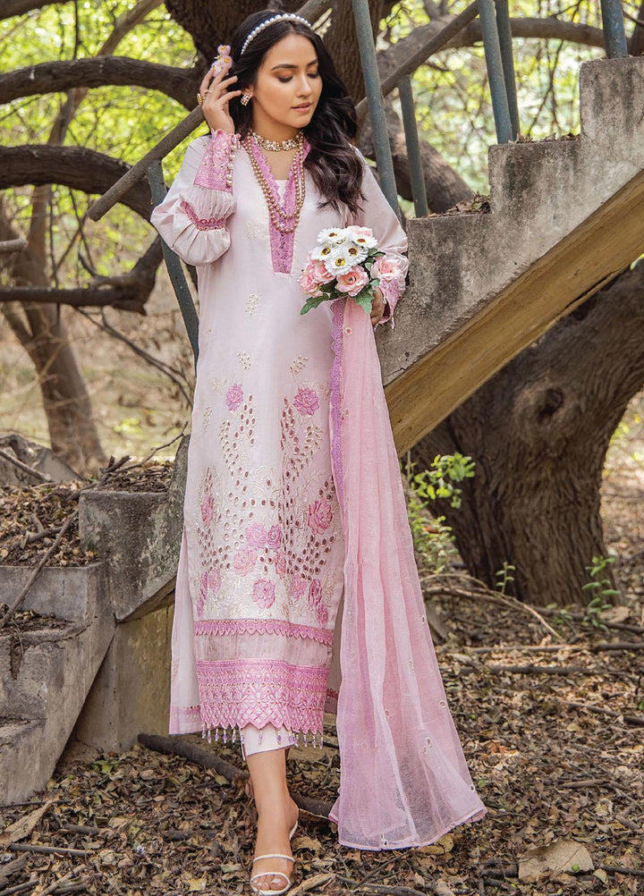 Maah Rukh By Humdum Embroidered Lawn Suits Unstitched 3 Piece HD23MR D-01 - Summer Collection