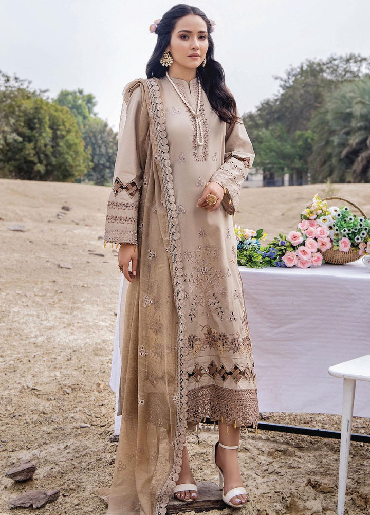Maah Rukh By Humdum Embroidered Lawn Suits Unstitched 3 Piece HD23MR D-02 - Summer Collection