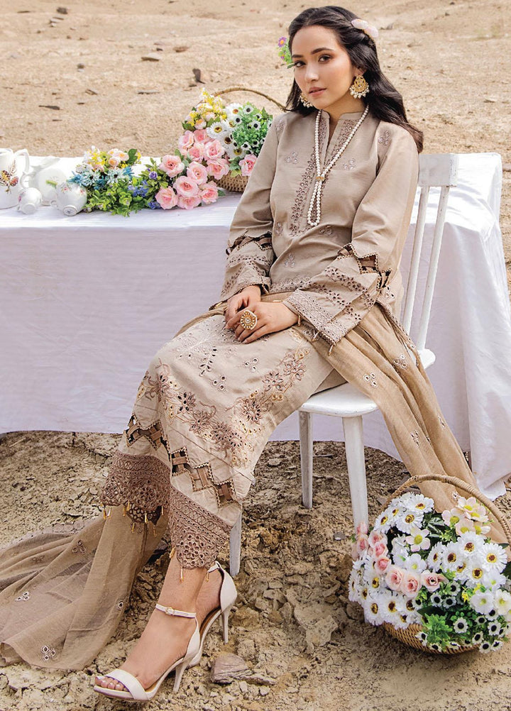 Maah Rukh By Humdum Embroidered Lawn Suits Unstitched 3 Piece HD23MR D-02 - Summer Collection