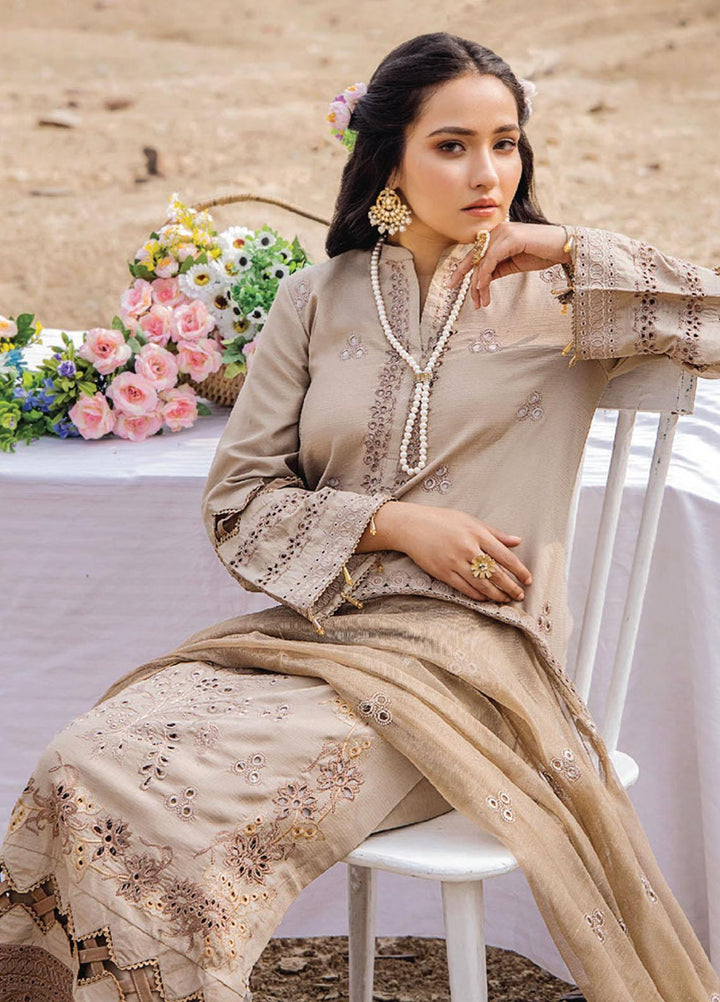 Maah Rukh By Humdum Embroidered Lawn Suits Unstitched 3 Piece HD23MR D-02 - Summer Collection