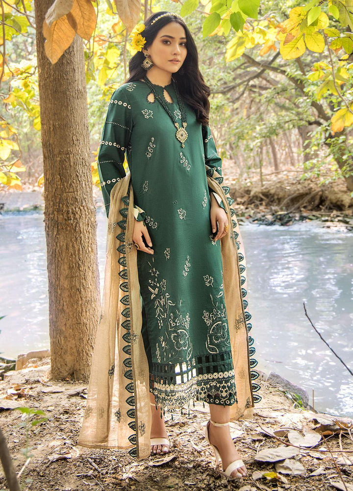 Maah Rukh By Humdum Embroidered Lawn Suits Unstitched 3 Piece HD23MR D-03 - Summer Collection