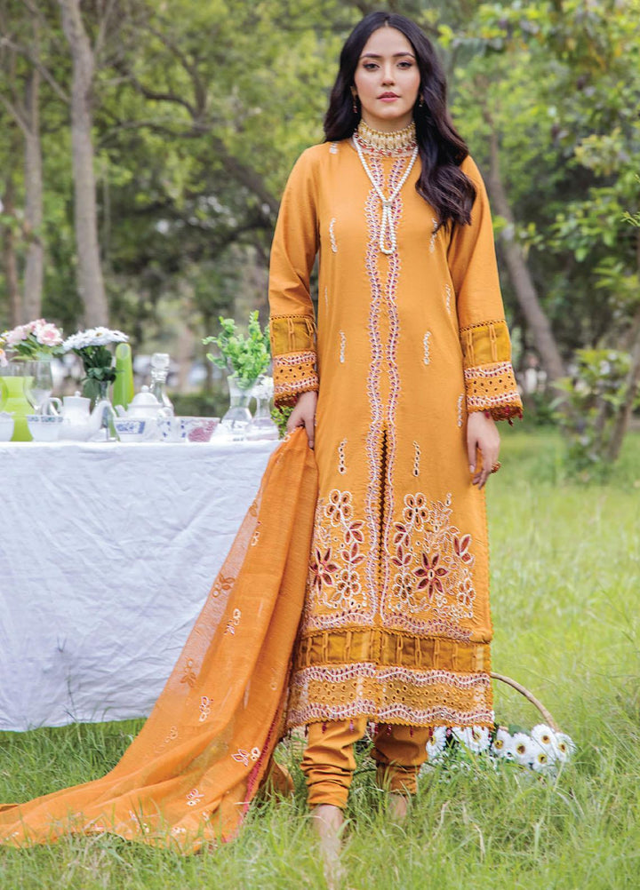 Maah Rukh By Humdum Embroidered Lawn Suits Unstitched 3 Piece HD23MR D-04 - Summer Collection