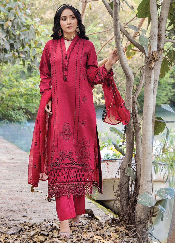 Maah Rukh By Humdum Embroidered Lawn Suits Unstitched 3 Piece HD23MR D-05 - Summer Collection