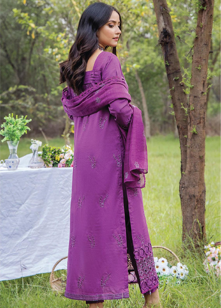 Maah Rukh By Humdum Embroidered Lawn Suits Unstitched 3 Piece HD23MR D-08 - Summer Collection