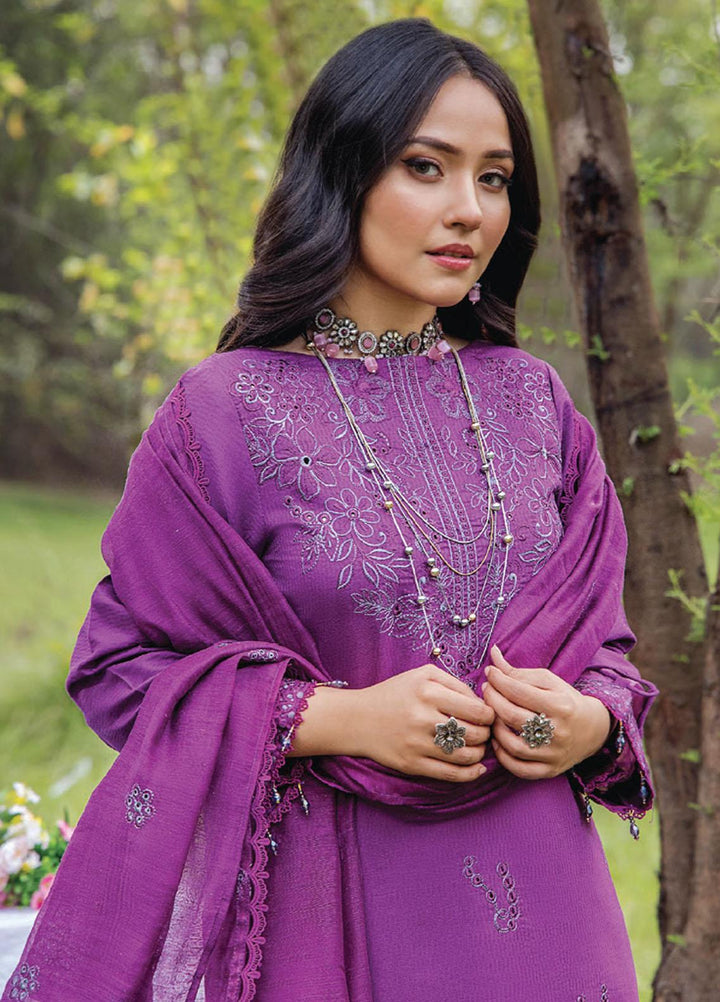 Maah Rukh By Humdum Embroidered Lawn Suits Unstitched 3 Piece HD23MR D-08 - Summer Collection