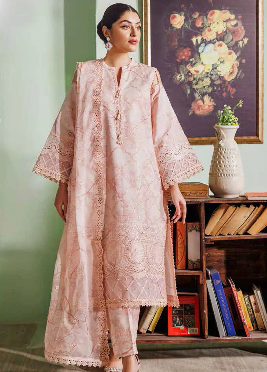 Maahi By Alizeh Fashion Chikankari Lawn Suit Unstitched 3 Piece AFB24M2 D-07 Reem - Summer Collection