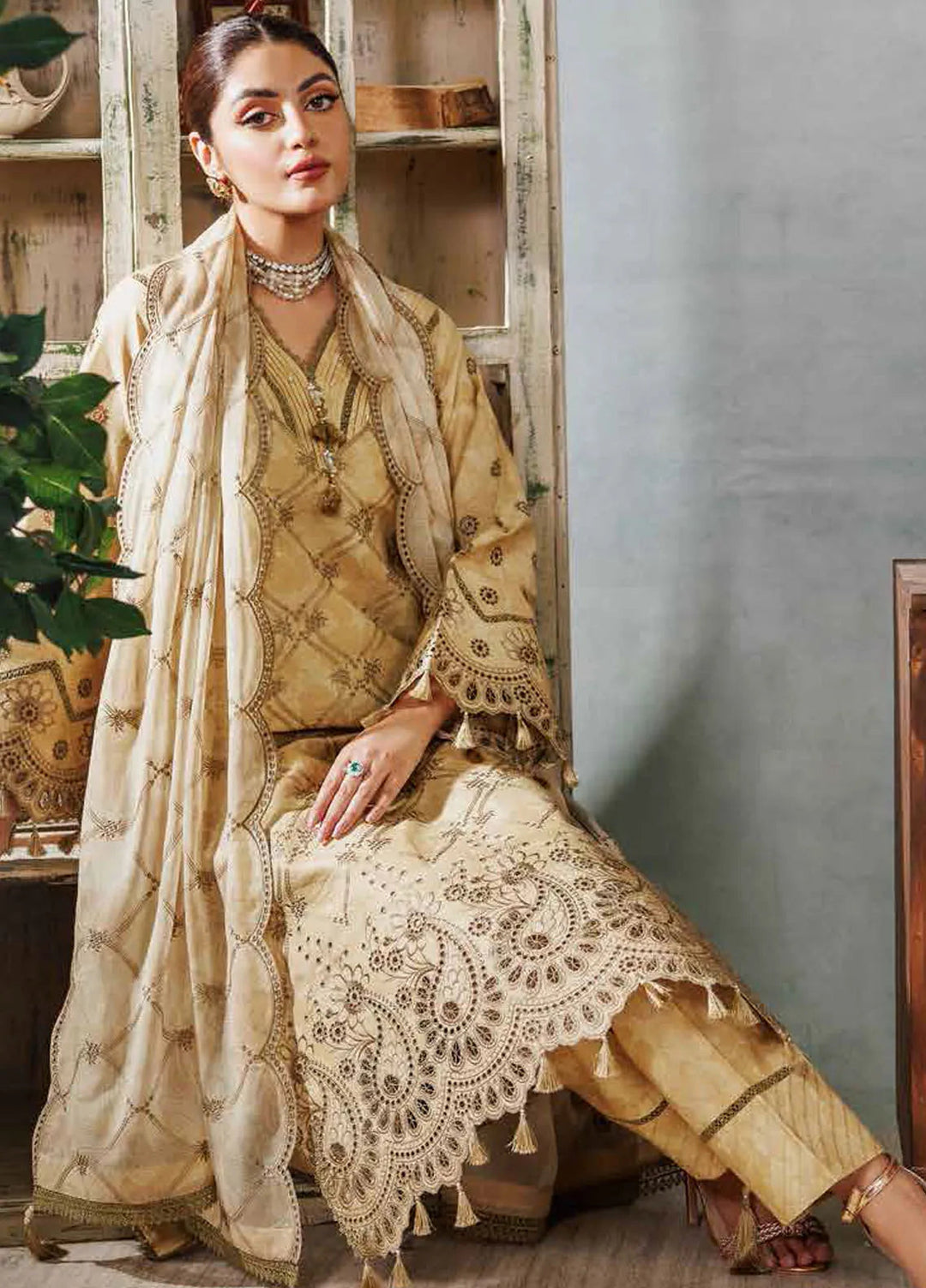 Maahi By Alizeh Fashion Chikankari Lawn Suit Unstitched 3 Piece AFB24M2 D-10 Taab - Summer Collection